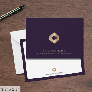 Luxe Professionell Note-kort med romb-Logotyp Anteckningskort