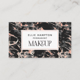 Luxe Ro Guld Black Marble Permanent Makeup Visitkort