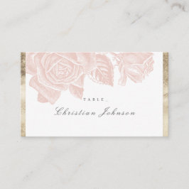 Luxe ro guld vintage botaniska bröllop placeringskort