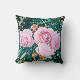 luxe romantic flowers botanical wallpaper kudde