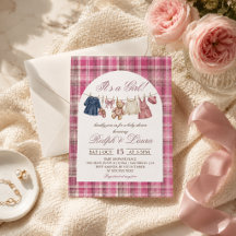 Luxe Rosa Grandmillennial Baby Shower för Flickor