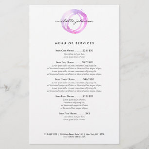Luxe Rosa Målad Cirkel Designer Logotyp Flygblad
