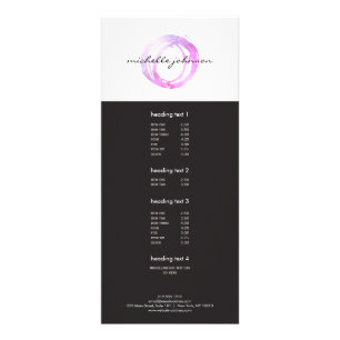 Luxe Rosa Målad Cirkulär Designerlogotyp Reklamkort