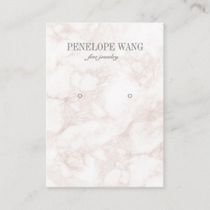 Luxe Rosa Marble Jewelry Earring visning Visitkort