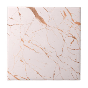 Luxe Rosa och Ro Guld Marble Ceramic Tile Kakelplatta