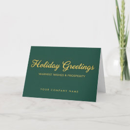 Luxe Script Holiday Greetings Helgkort