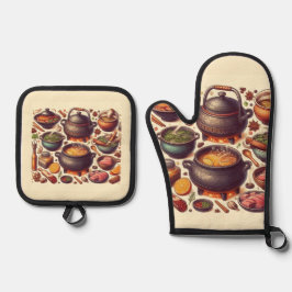 Luxe Silver Oven Mitt med CAMADO-design