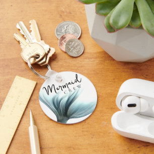 Luxe Sjöjungfru Crew   Turquise Teal Bridesmaid Nyckelring