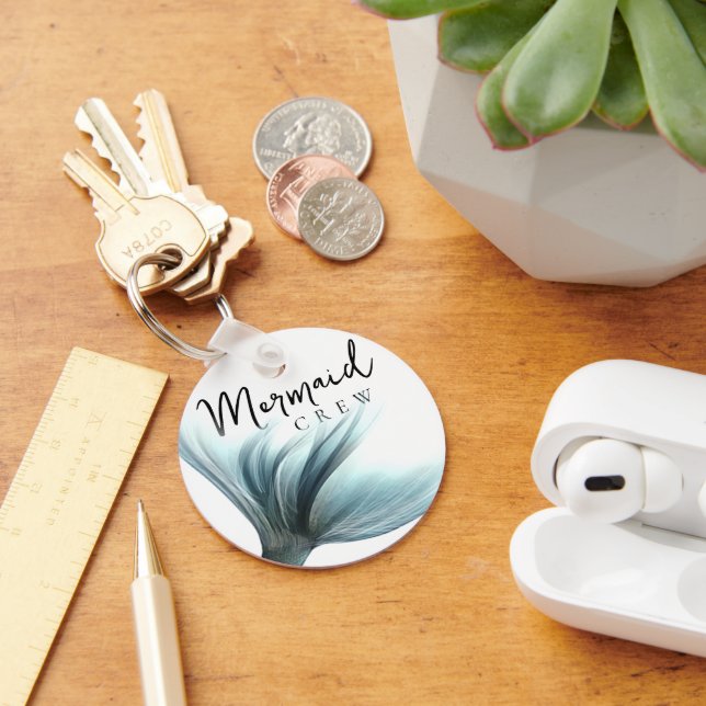 Luxe Sjöjungfru Crew | Turquise Teal Bridesmaid Nyckelring (Skrivbord)
