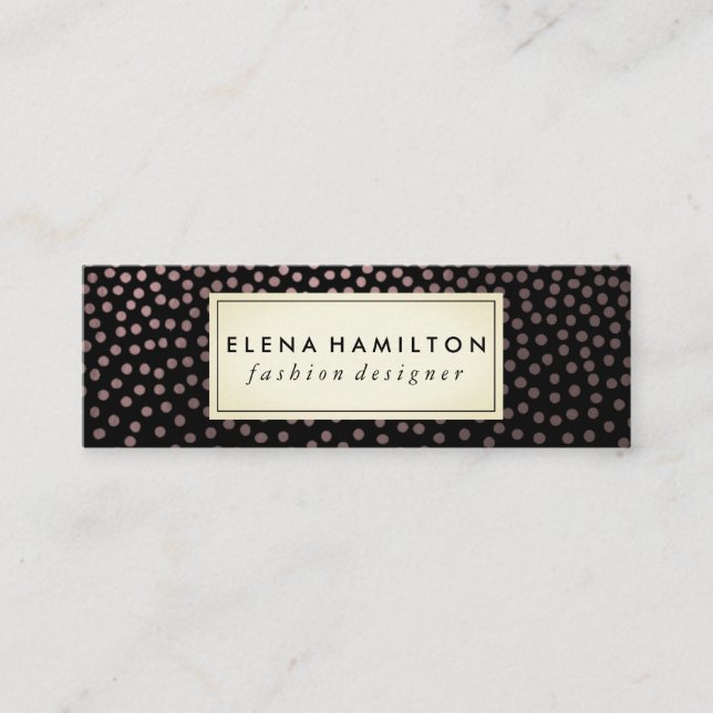 Luxe Speckled Mönster Mini Visitkort (Framsida)
