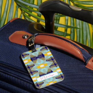 Luxe Turkos Guldblad Mandala Bagagebricka