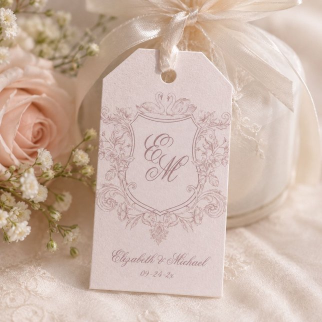 luxe viktoriansk blomsterträdgård presentetikett (Skapare uppladdad)
