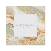 Luxe visitkort för Seafoam grön kricka- &