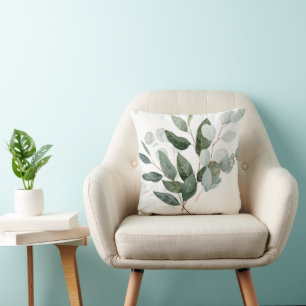 LUXE WHITE BOTANICAL PATTERNED PILLOW KUDDE
