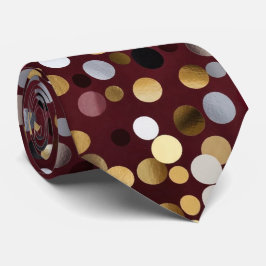 Luxe Wine Red with Gold & Silver Dot Slips