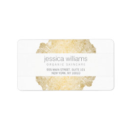 Luxe Wood Effect Art Adressetikett