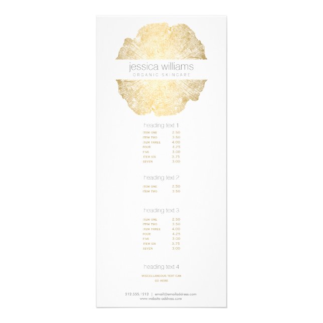 Luxe Wood Effect Art Reklamkort (Framsidan)