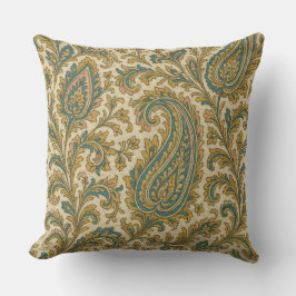 LuxeLayers Paisley Elegans Kastkudde Teal Kudde