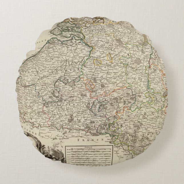 Luxembourg Belgien Rund Kudde (Framsidan)