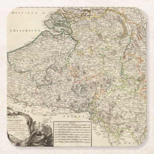 Luxembourg Belgien Underlägg Papper Kvadrat