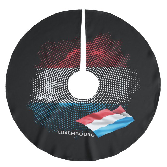 Luxembourg flag julgransmatta borstad polyester (Framsidan)
