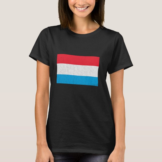 Luxembourg Flag Vintage Luxembourgish Pride Letzeb T Shirt (Framsida)
