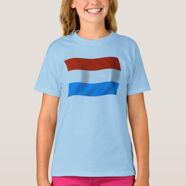 Luxembourg Flagga Shirt Tee (Framsida)