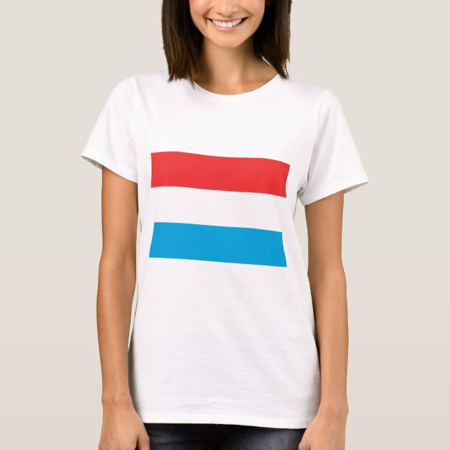 luxembourg flagga t shirt (Framsida)