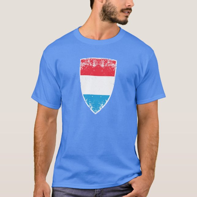 Luxembourg flagga tee (Framsida)