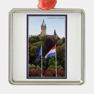 Luxembourg flaggor julgransprydnad metall