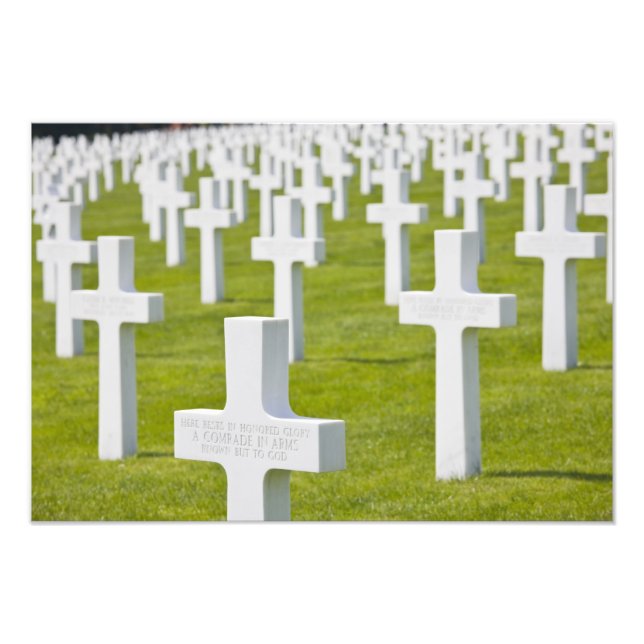 Luxembourg, Hamm. Amerikansk militärkyrkogård Fototryck (Framsidan)