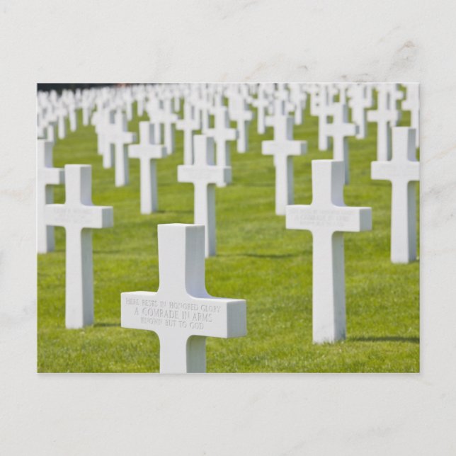 Luxembourg, Hamm. Amerikansk militärkyrkogård Vykort (Framsida)