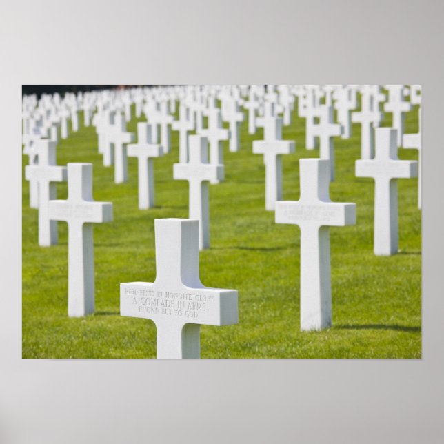 Luxembourg, Hamm. Amerikanska militärkyrkogården Poster (Framsidan)