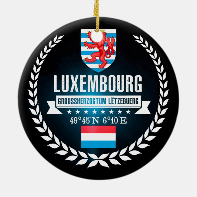 Luxembourg Julgransprydnad Keramik (Baksidan)