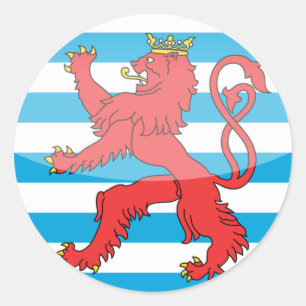 luxembourg runt klistermärke