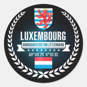 Luxembourg Runt Klistermärke