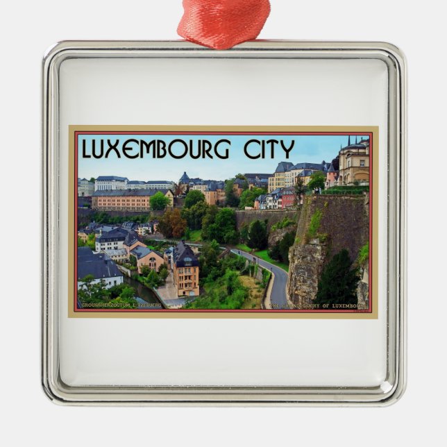 Luxembourg stad julgransprydnad metall (Framsidan)