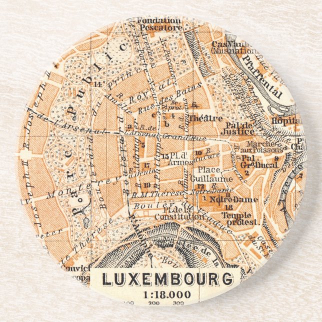 Luxembourg Underlägg Sandsten (Framsidan)
