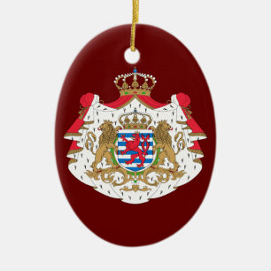 Luxembourg vapensköld julgransprydnad keramik