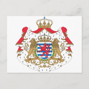 Luxembourg vapensköld vykort