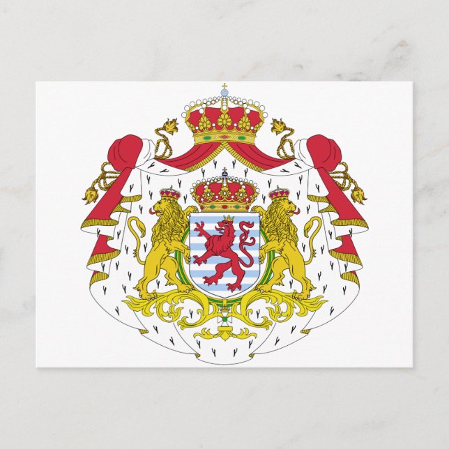 Luxembourg vapensköld vykort (Framsida)