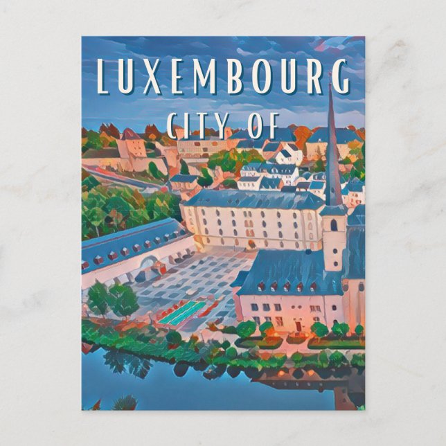 Luxembourg, ville cosmopolite et multilingue vykort (Framsida)