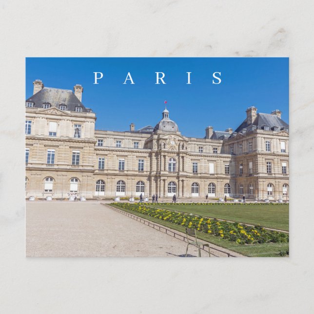 Luxembourgpalatset vy vykort Paris (Framsida)