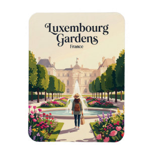 Luxembourgträdgården Frankrike Magnet