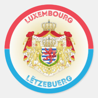 Luxemburg Arvsemblem Runt Klistermärke