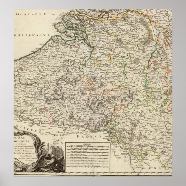 Luxemburg, Belgien Poster (Framsidan)