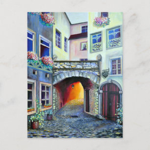 Luxemburg - Bohemisk illustration Painting Vykort