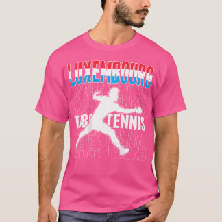 Luxemburg Bord tennis Fläkt - luxemburgska Flagga T Shirt
