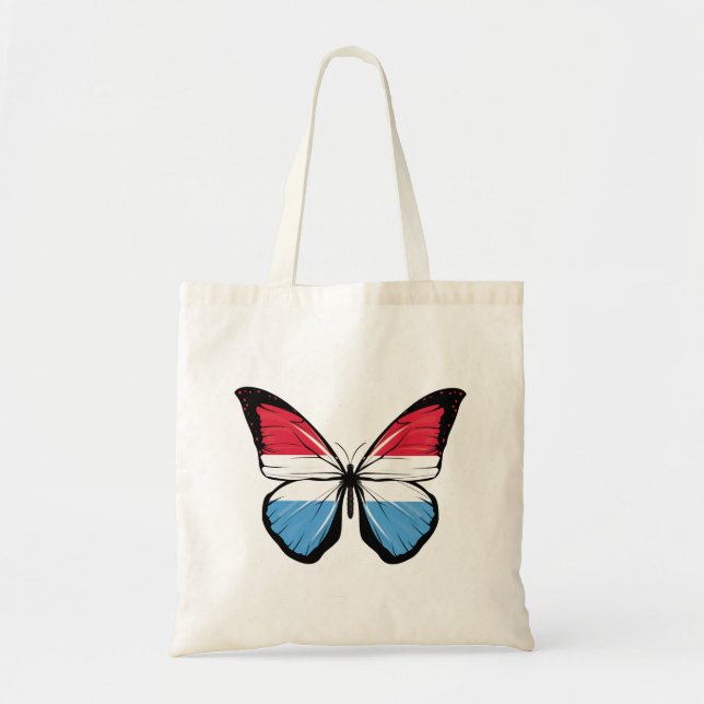 Luxemburg Butterfly Flagga Tygkasse (Framsidan)