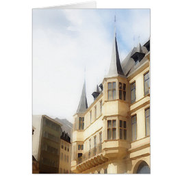 Luxemburg City - Old Town - tavla Hälsningskort